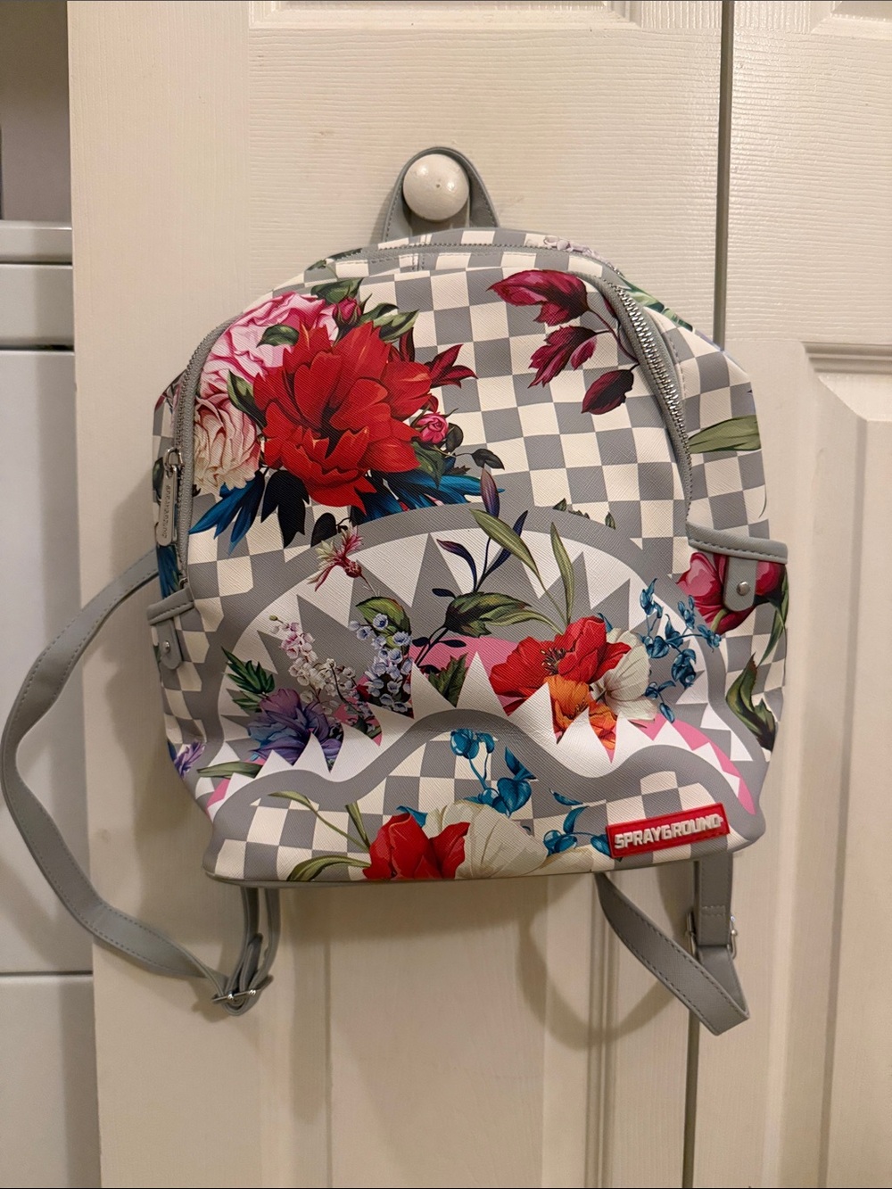 Sprayground #limitededition Checkerboard Mini Backpack with nature over print